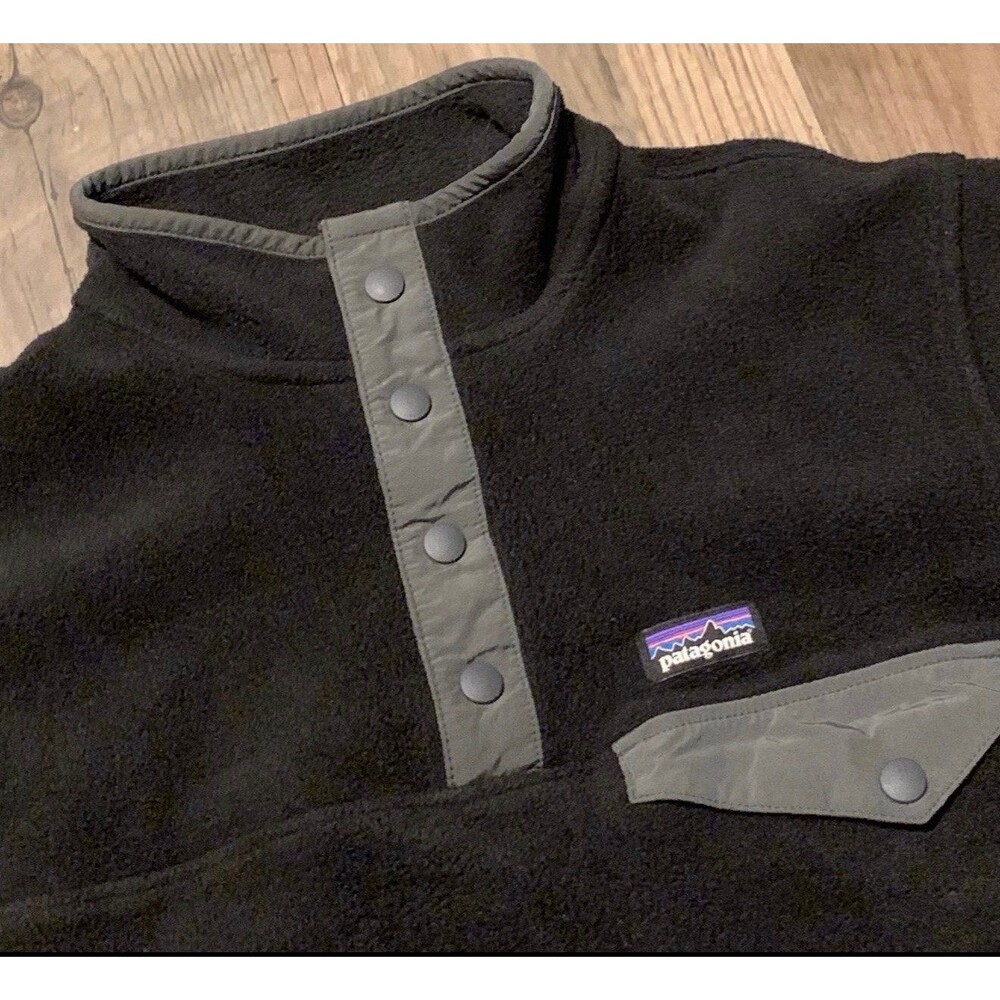 Vintage Patagonia Synchilla Fleece Sweater Pullover Snap-T Jacket M (10)